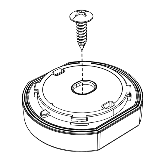 a diagram of the Tempest Weather System's flat base mount